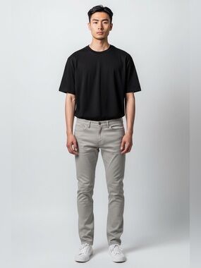 Calvin Klein infinity Flex waist slim fit Chinos in Light Gray